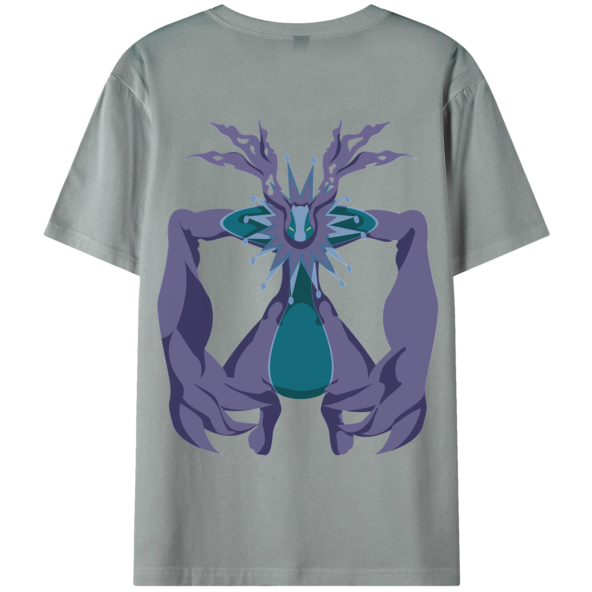 （画像用） Digimon デジタルモンスター/デジモン 綿100％ メンズ半袖Tシャツ（バックプリント） 通気性